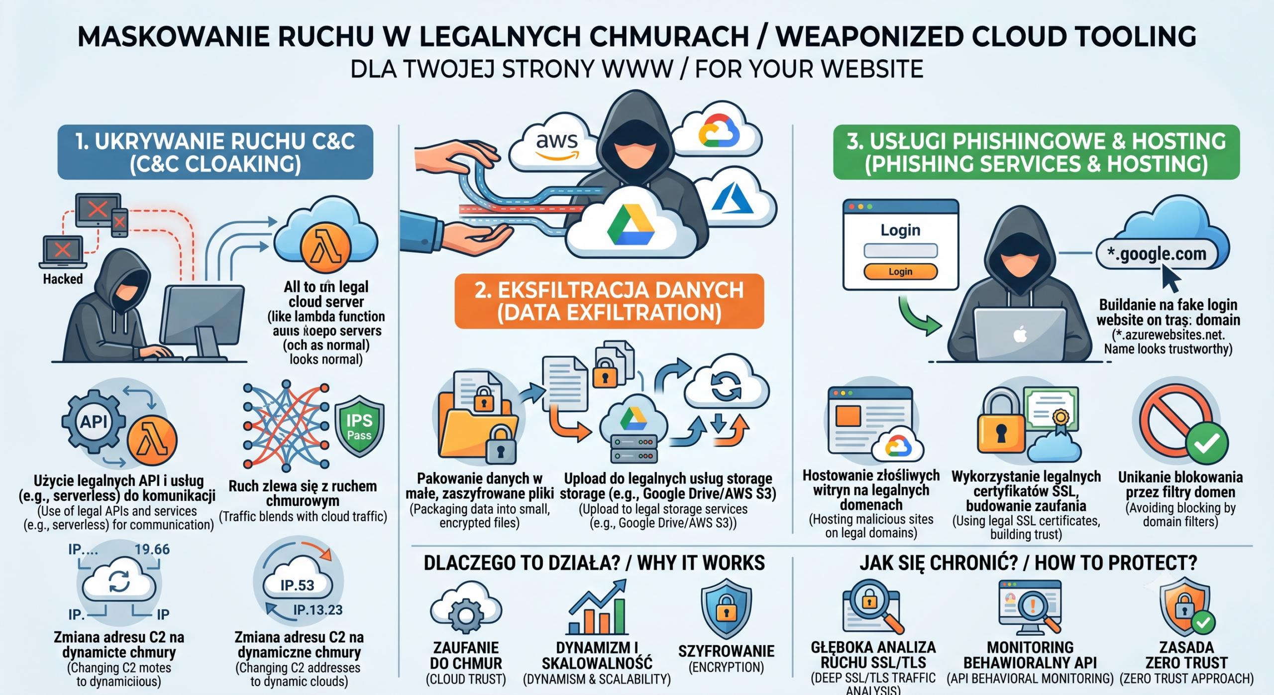 Maskowanie ruchu w legalnych chmurach (Weaponized Cloud Tooling)